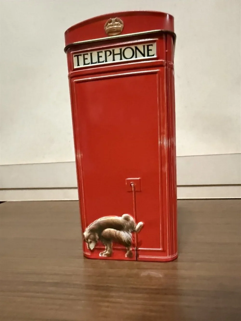 Churchill's Telephone Kiosk Collectors Tin Money Bank Made In England